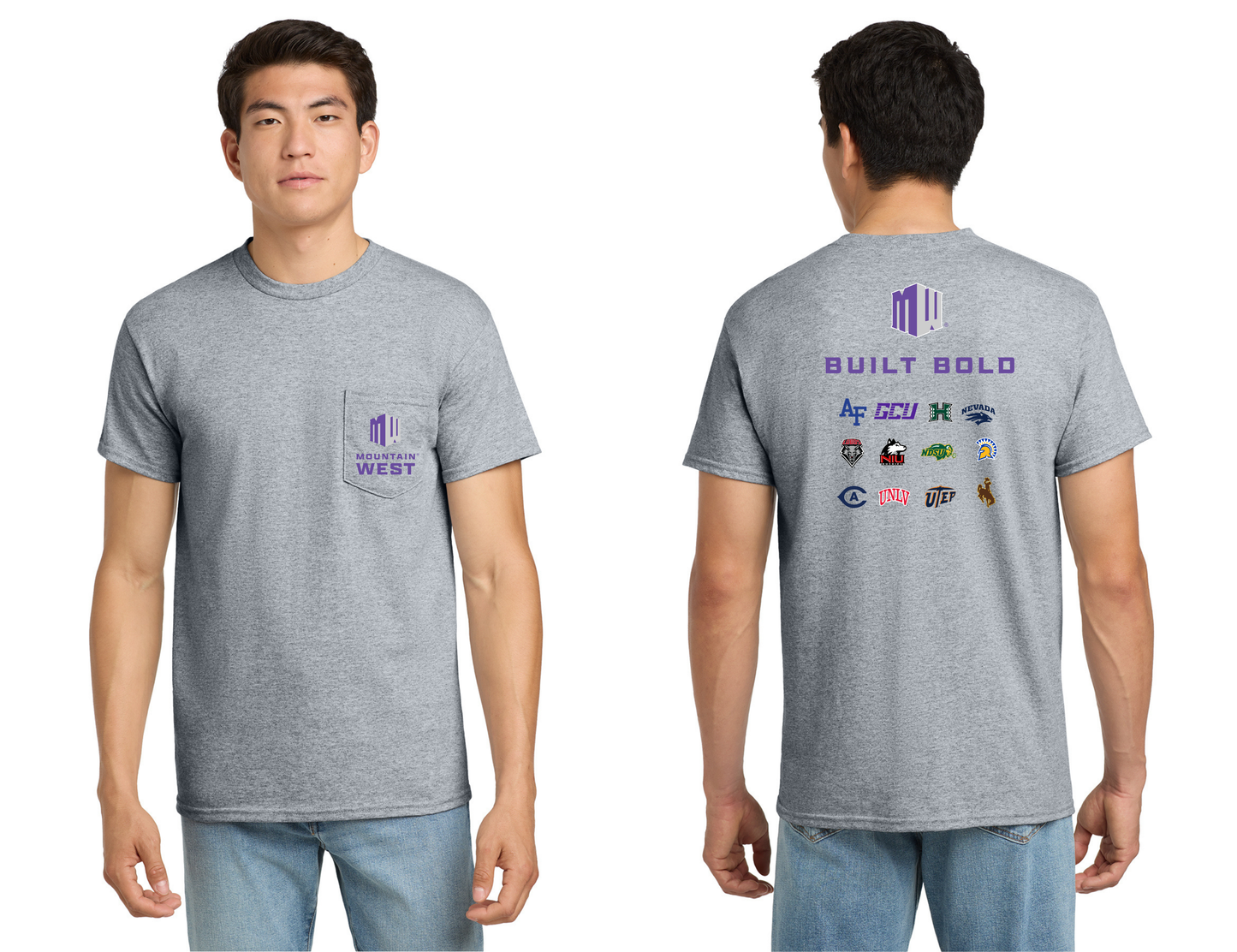 "Built Bold" Design- Pocket T-shirt