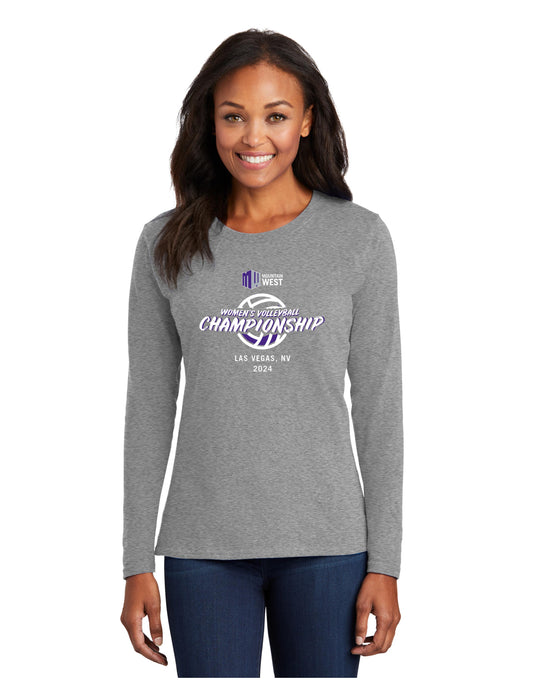 Volleyball Long-Sleeve Chalkboard T-Shirt